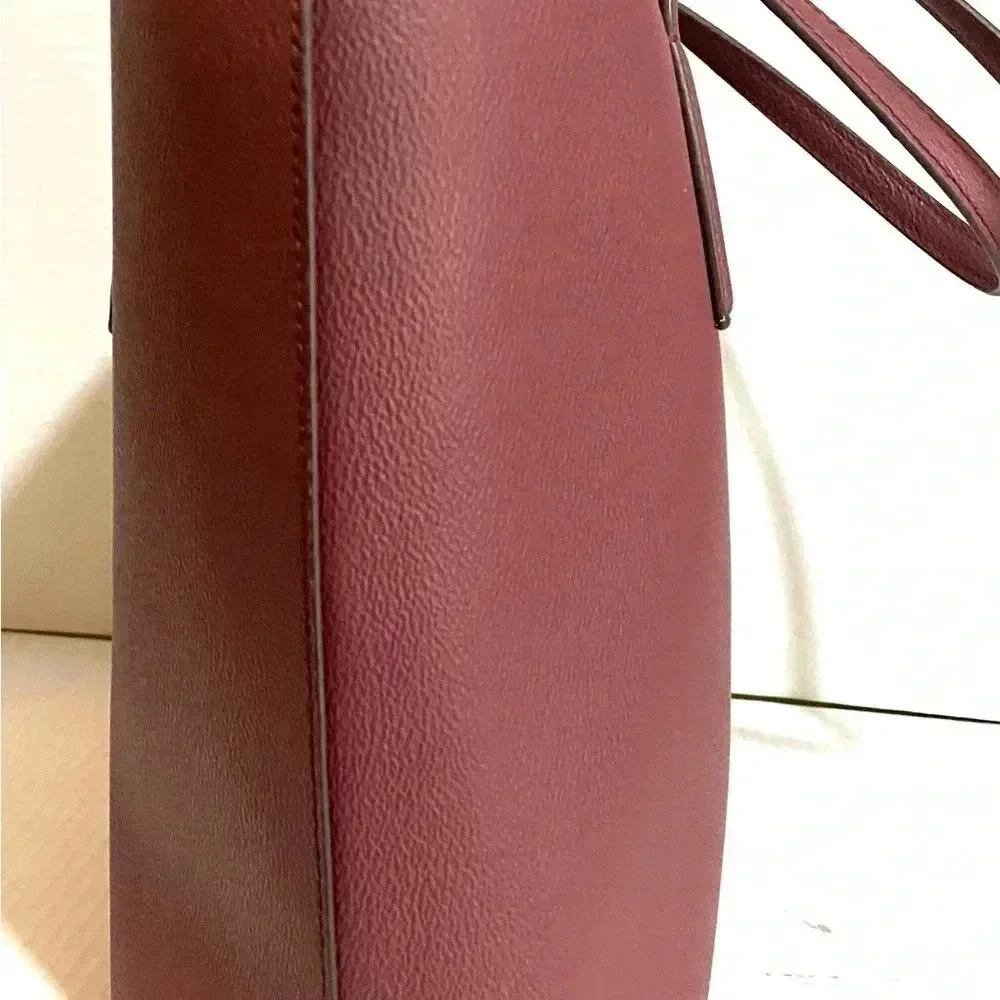 Kate spade burgundy saffiano leather tote handbag